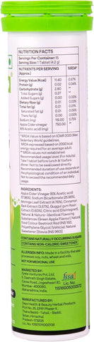 Oziva Acv Moringa|Control Cravings I Apple Cider Vinegar, Cinnamon, Guggul I No Maltodextrin & No Added Sugar I 15 Effervescent Tablets - Green Apple, 15 Capsules
