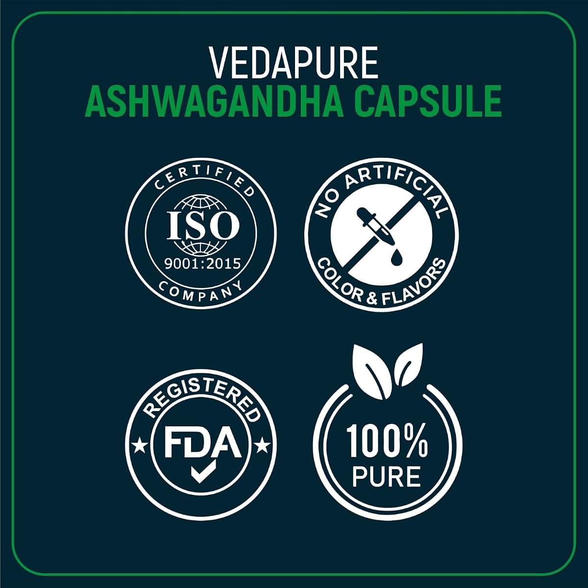 Vedapure Ashwagandha Herbal Capsules - 800 mg, 60 Count - Image 4