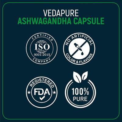 Vedapure Ashwagandha Herbal Capsules - 800 mg, 60 Count - Image 4
