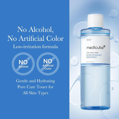 Medicube Zero Pore Toner - Exfoliating Blue Water Toner with AHA, BHA, PHA, Niacinamide - 250ml - Image 6