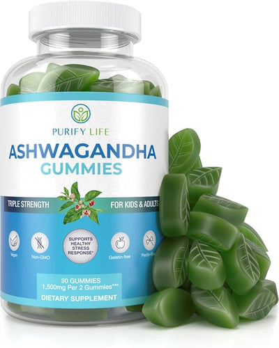 Purify Life Ashwagandha Gummies 90 for Support Calm Mood, Relaxation & Cognitive Support