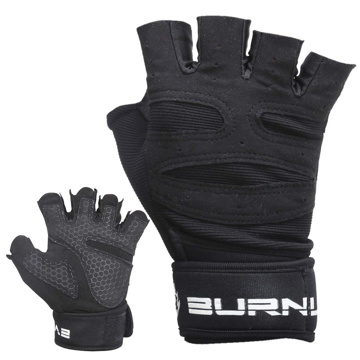 Burnlab Red XL Gym Gloves with Wrist Support - Image 4