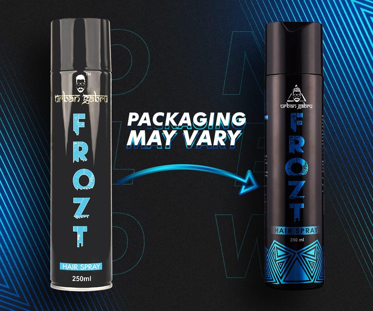 Urban Gabru Frozt Hair Spray - Extreme Hold, Aloe Vera - 250ml - Image 2
