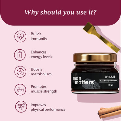 Man Matters Shilajit Resin for Men - 100% Pure Himalayan, 20g