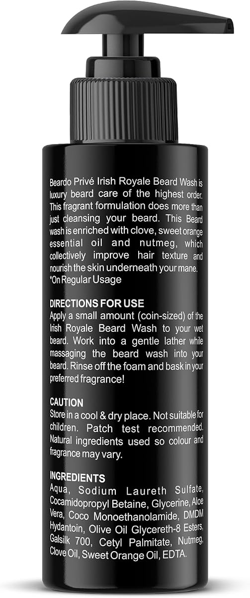 Beardo Prive Irish Royale Beard Wash - 100ml - Image 7