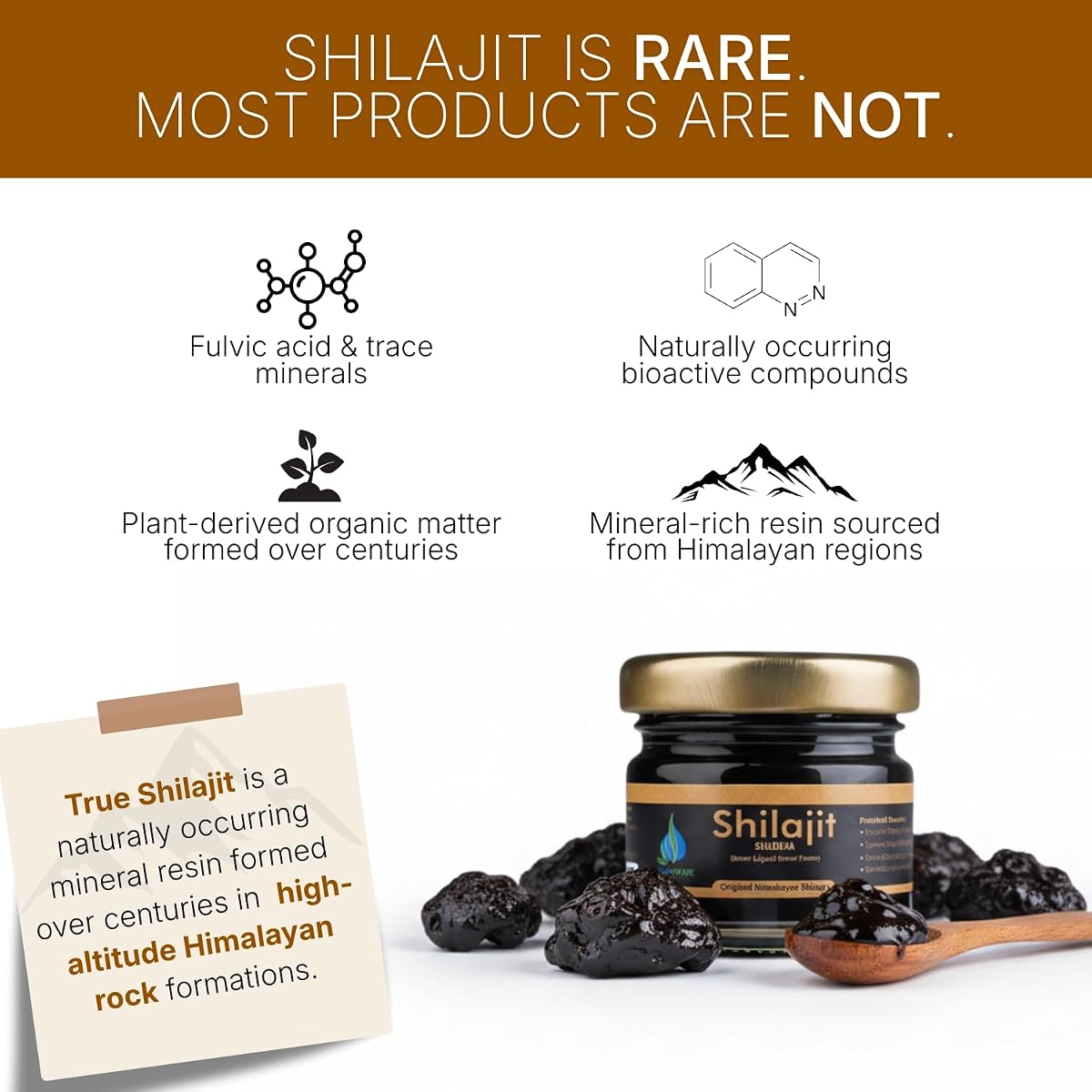 Vedapure Himalayan Shilajit Resin - Pure Ayurvedic with Fulvic Acid - 15g - Image 3
