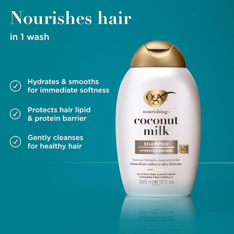OGX SHAMPOO 385ML COCONUT MILK