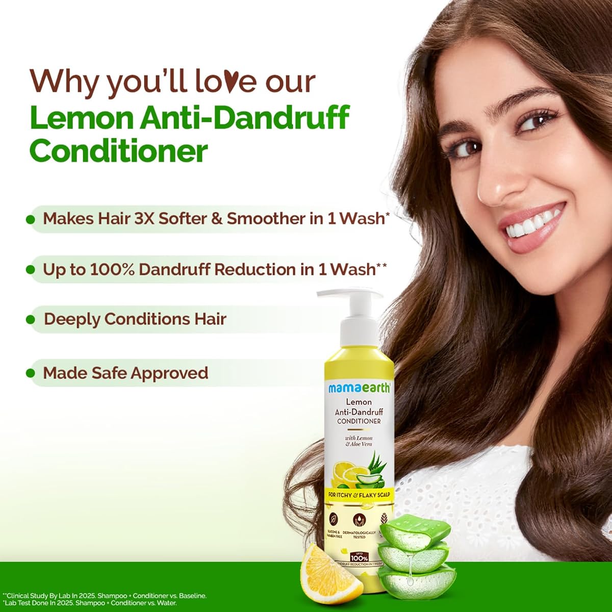 Mamaearth Lemon Anti-Dandruff Conditioner with Lemon & Ginger - 250ml - Image 5