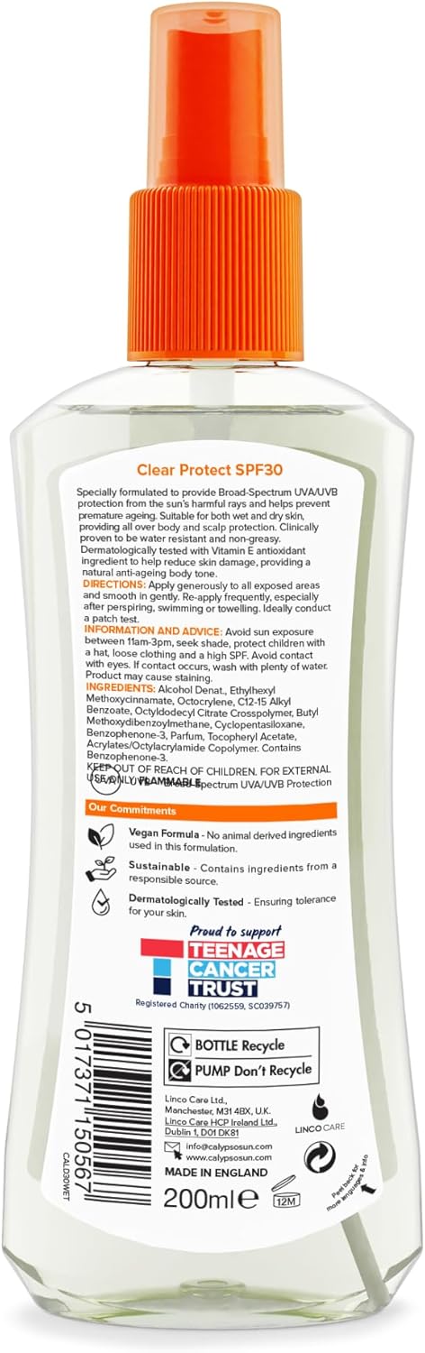 Calypso Wet Skin Dry Oil SPF30 Spray - Sun Care Protection - 200ml - Image 4