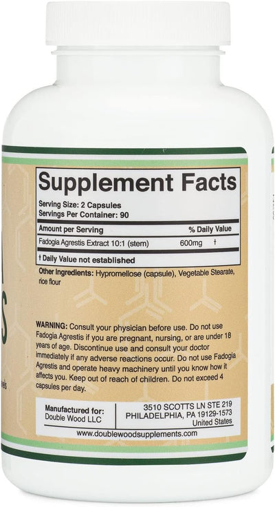 Doublewood Fadogia Capsules - Herbal Supplement, 180 Capsules - Image 5