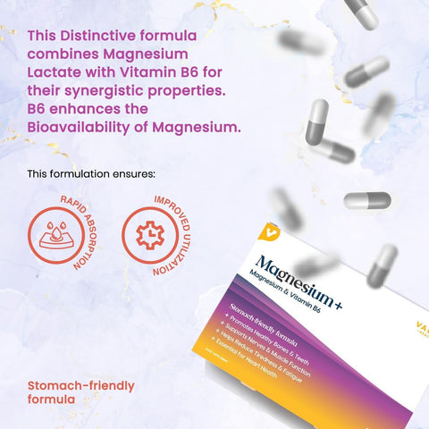 Valeo Magnesium+ with Vitamin B6 capsules 56