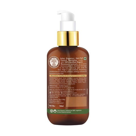 Lotus Organic Hair Fall Control Revitalizer - 100 Ml