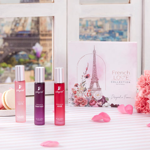 Pilgrim Women The French Love Collection Premium Aerosol Perfume Gift Set 3X17 Ml