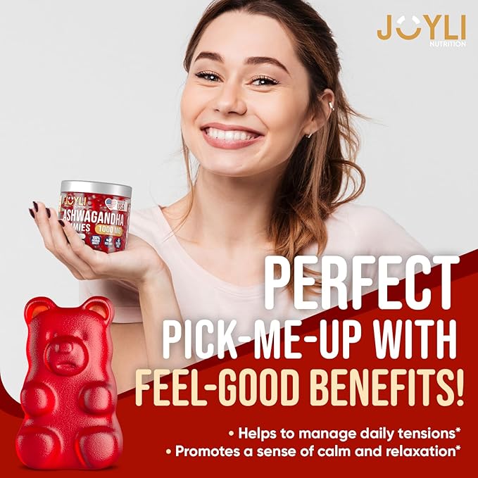 Joyli Ashwagandha Gummies for Women & Men - Herbal Nutrition - 60 Gummies - Image 4