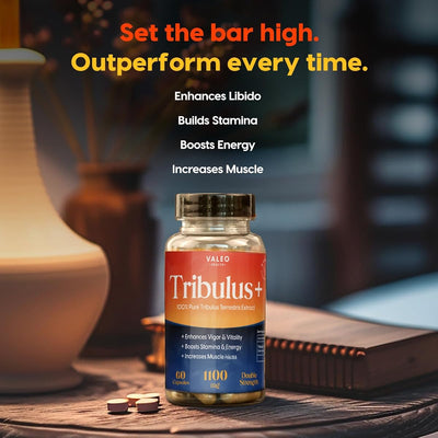 Valeo Tribulus+ Testosterone Support - Herbal Formula, 60 Capsules - Image 4