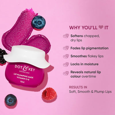 Dot & Key Lip Plumping Sleeping Mask - 15ml - Image 3
