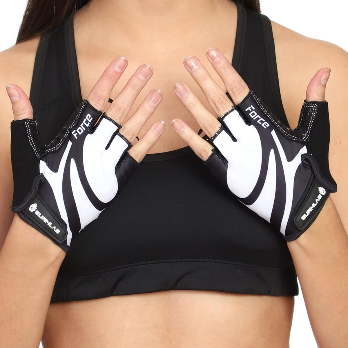 Burnlab Flex Gym Gloves - Black & White, XL, Weightlifting & Crossfit - Image 3
