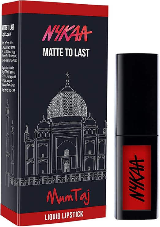 Nykaa Matte To Last Liquid Lipstick MumTaj13 - Long-Lasting Colour, 13ml - Image 4