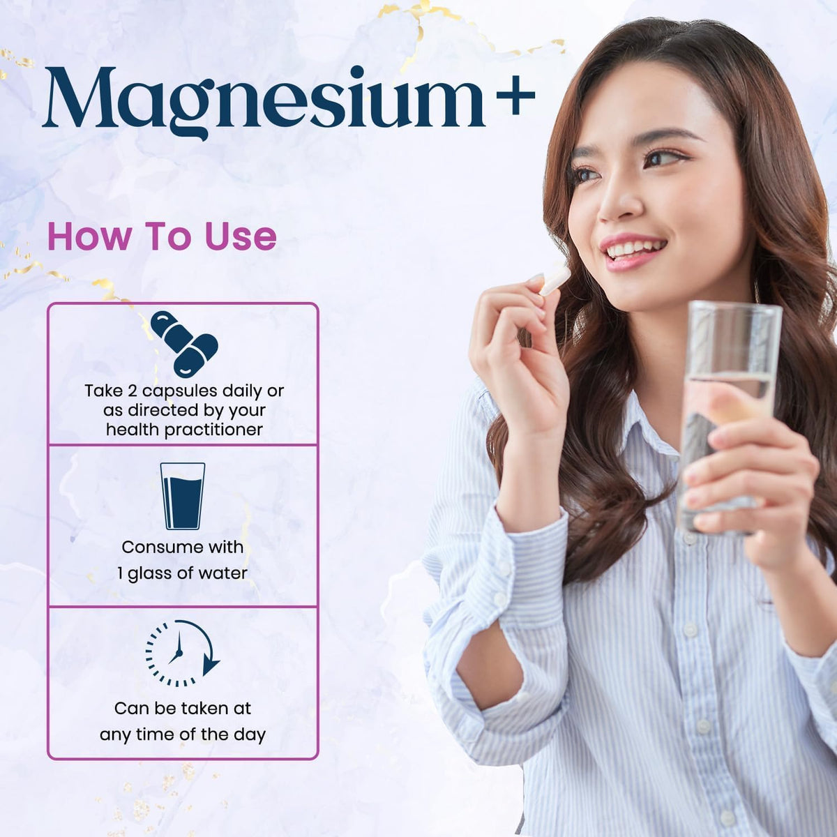 Valeo Magnesium+ with Vitamin B6 Capsules - 56 Count - Image 4