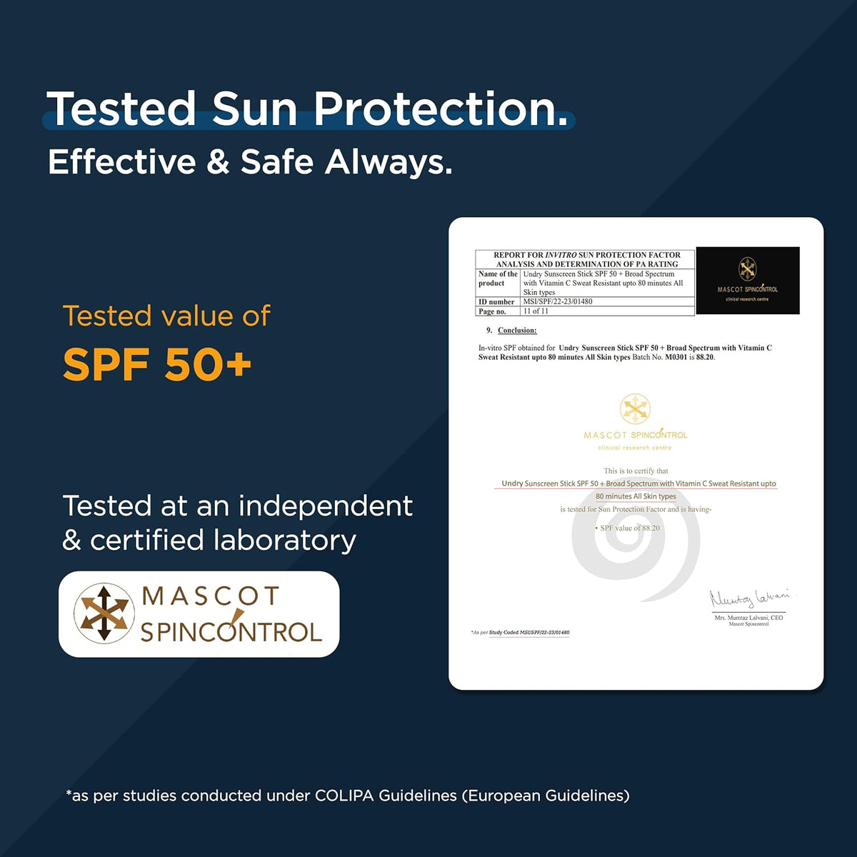 Undry Sunscreen Stick - Sun Care Protection, 13g - Image 2