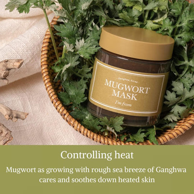 I'M FROM Mugwort Mask 110g - K-Beauty Calm & Soothe Facial Mask - Image 4