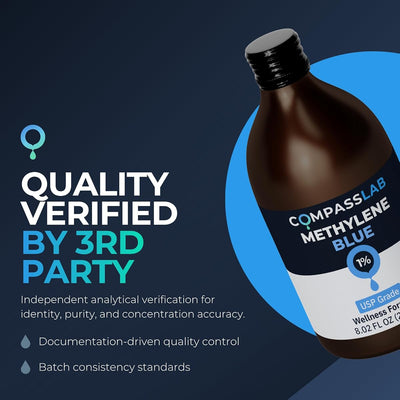 COMPASS LABORATORY Methylene Blue 1% Liquid - USP Grade, 237ml - Image 3
