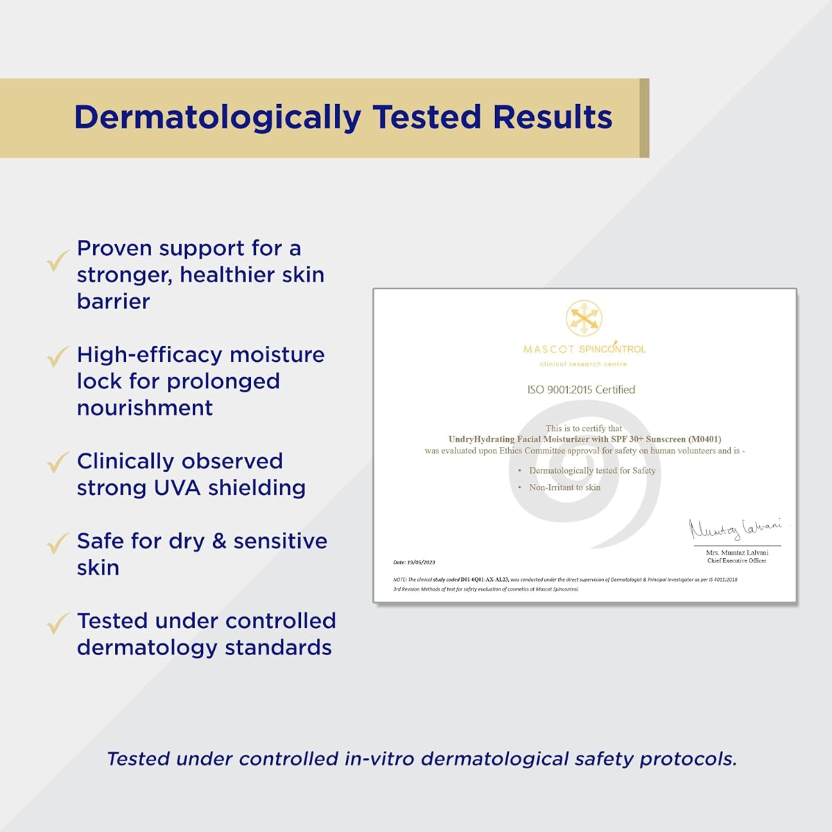 Undry Hydrating Facial Moisturizer with SPF 30 - 80ml - Image 6