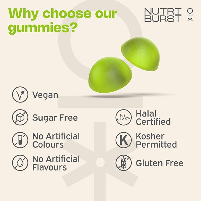 Nutriburst Nutri Greens Gummies - 60 Count, Vitamins & Minerals - Image 3