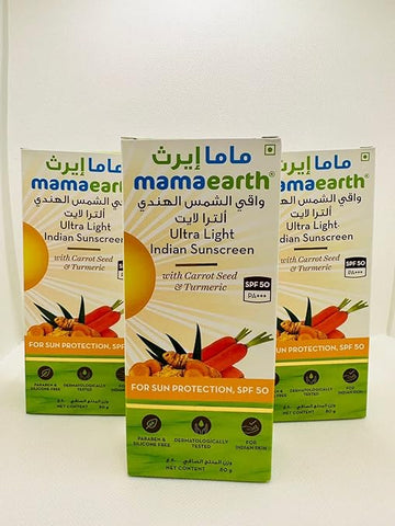 Mamaearth Ultra Light Indian Sunscreen 3 Pack 80 g