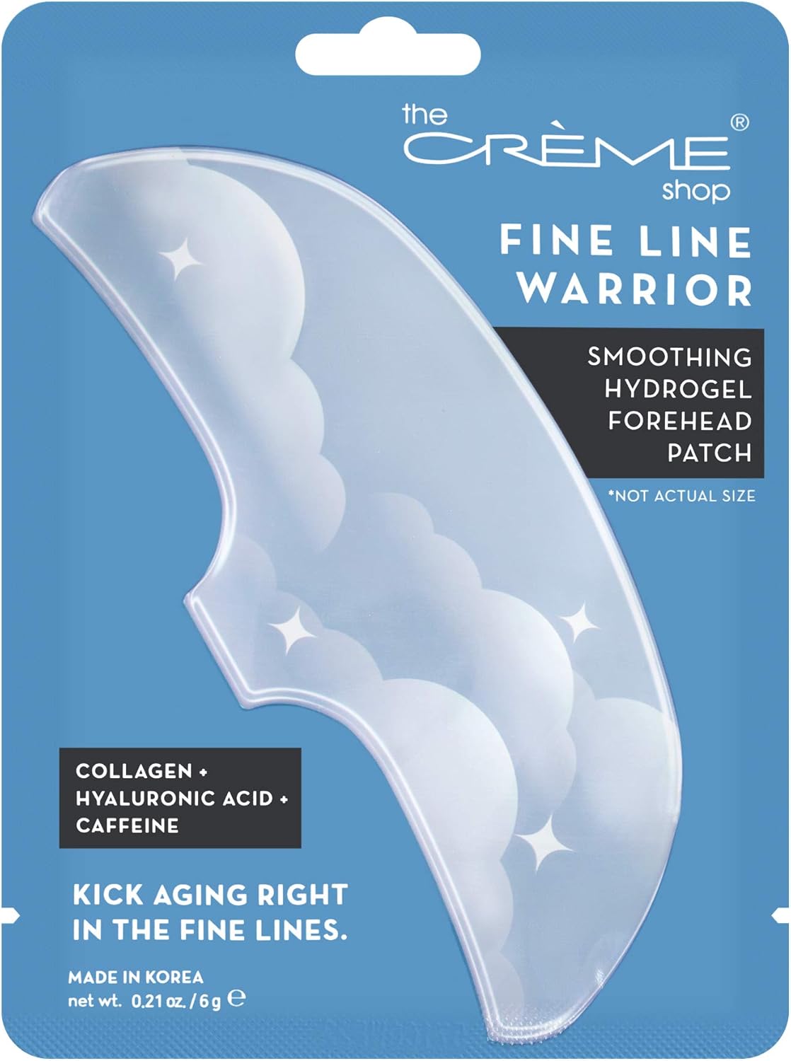 The Creme Shop Fine Line Smoothing Hydrogel Forehead Patch. Caffeine, Collagen, Hyaluronic Acid Infused 6G -