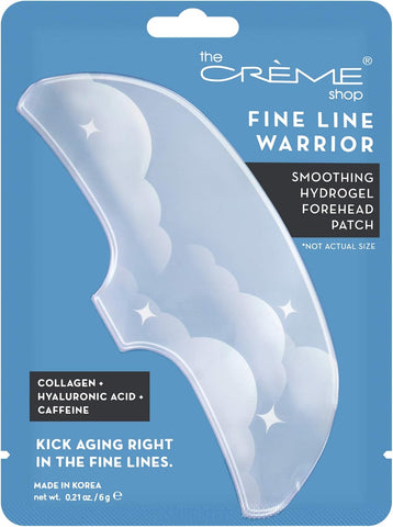 The Creme Shop Fine Line Smoothing Hydrogel Forehead Patch. Caffeine, Collagen, Hyaluronic Acid Infused 6G -