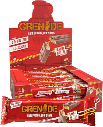 Grenade Protein Peanut Nutter Bar, Sports Nutrition, 12x60g Box