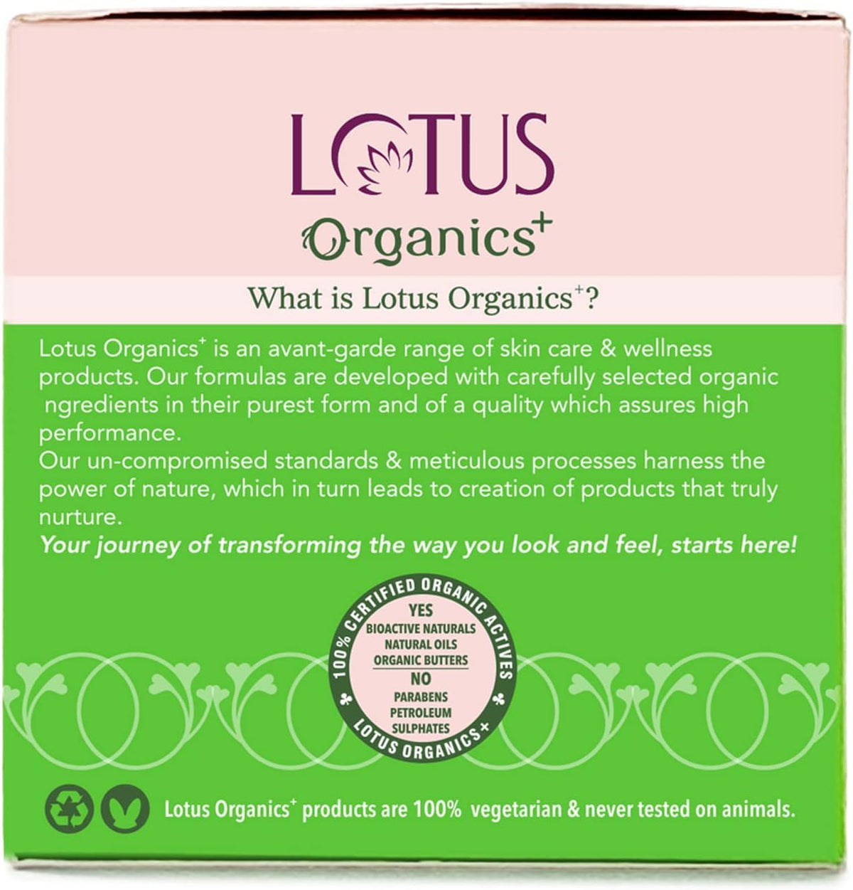 Lotus Organics+ Brightening Face Cream with Precious Formula - 50g - Image 3