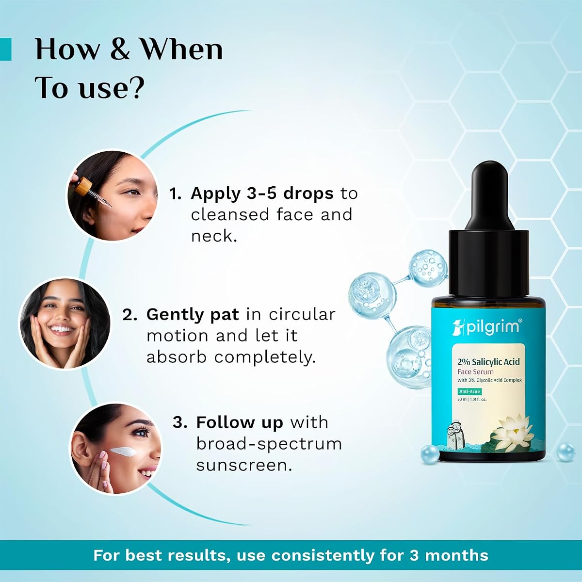 Pilgrim Anti-Acne Face Serum with 2% Salicylic Acid - 30ml - Image 8