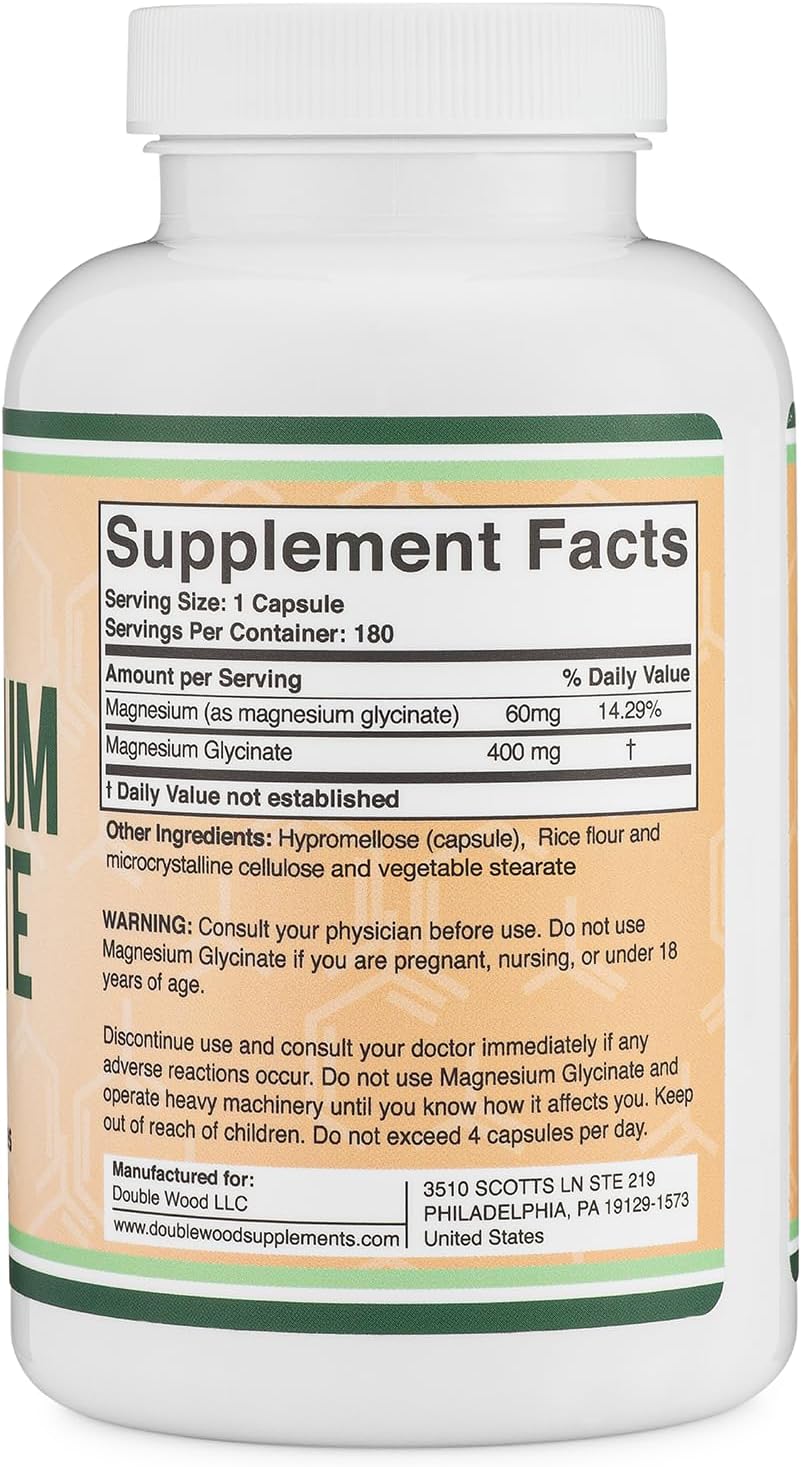 Doublewood Vitamins & Minerals Magnesium Glycinate Capsules, 180 Count - Image 6