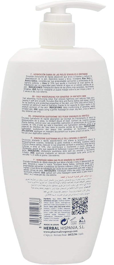 PharmaLine Sensitive Body Milk - 500ML - Image 2