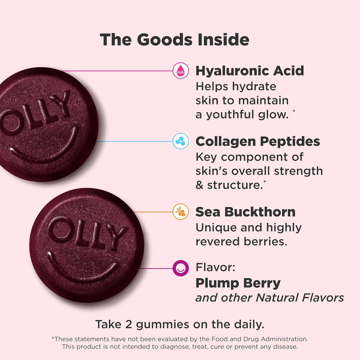 Olly Glowing Skin Gummy Beauty Supplements - 5 Count - Image 2