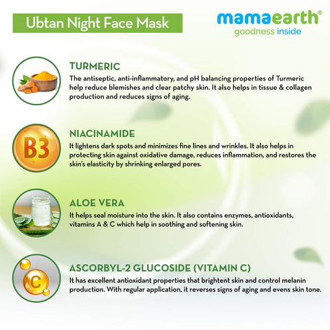 Mamaearth-ubtan Night Face Mask 100gm