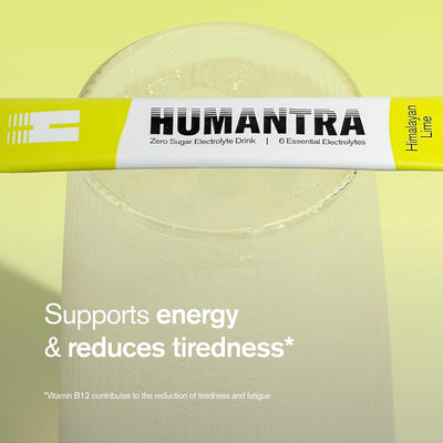 Humantra Himalayan Lime Electrolyte Powder Sachets - 6 Electrolytes, Sugar-Free, Vegan - 20 x 3.66g - Image 2