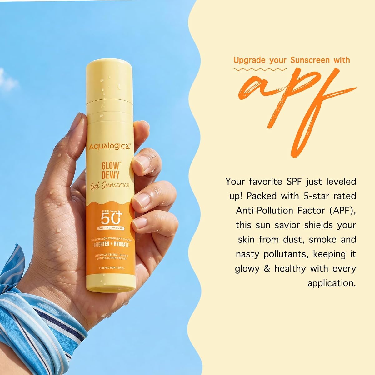 AQUALOGICA Glow+ Dewy Sunscreen SPF 50 with Vitamin C, 50g - Image 7