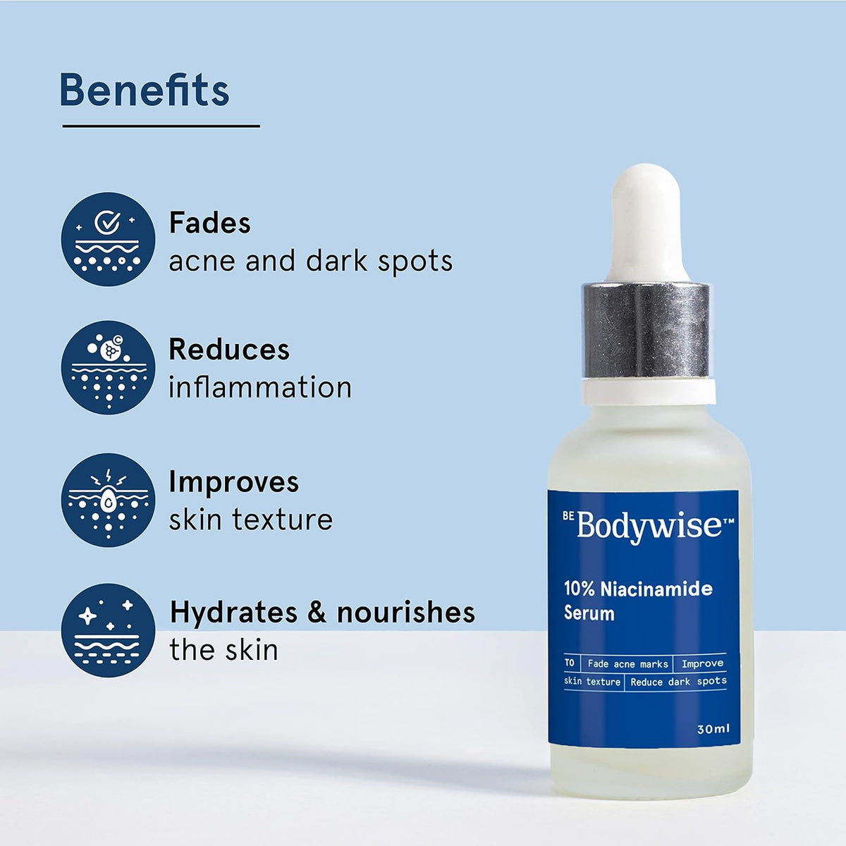 Be Bodywise 10% Niacinamide with 1% Zinc PCA Face Serum - 30ml - Image 3