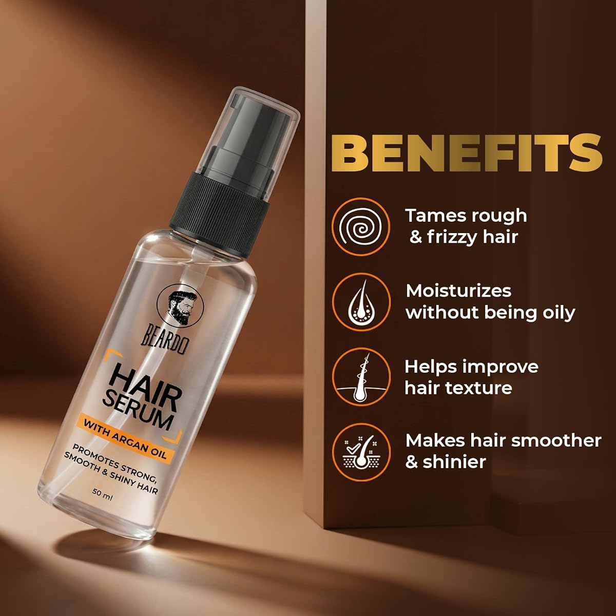 Beardo Hair Serum with Argan Oil for Men, 50ml - Image 3