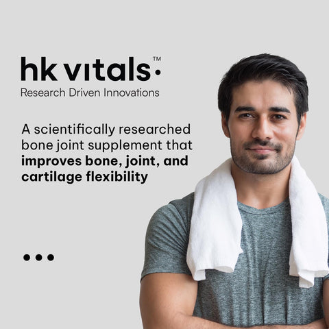 HK Vitals لدعم المفاصل (60 قرصًا) | مع 1400 ملغ من الجلوكوزامين، وكوندرويتين، وكالسيوم، وفيتامين د3 | لتعزيز قوة المفاصل، وزيادة مرونتها، وقدرتها على الحركة.