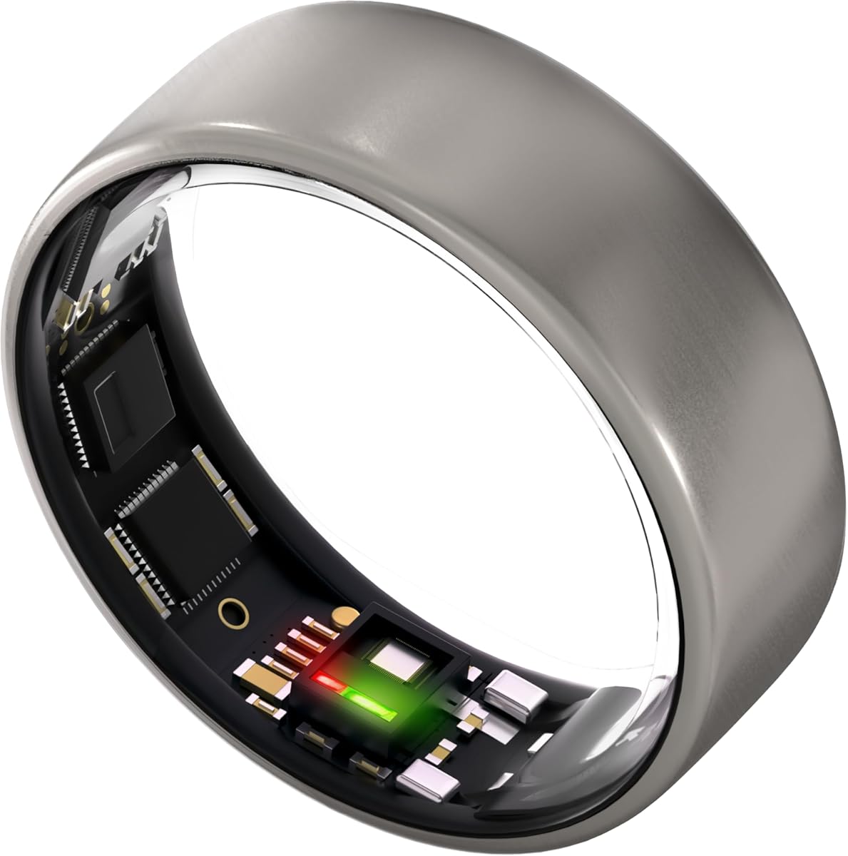 Ultrahuman Ring AIR - Smart Health Tracker, Raw Titanium, Size 09