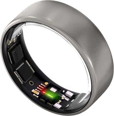 Ultrahuman Ring AIR - Smart Health Tracker, Raw Titanium, Size 09