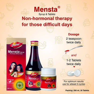Dabur Mensta Herbal Ayurvedic Tablets - 30 Count - Image 3