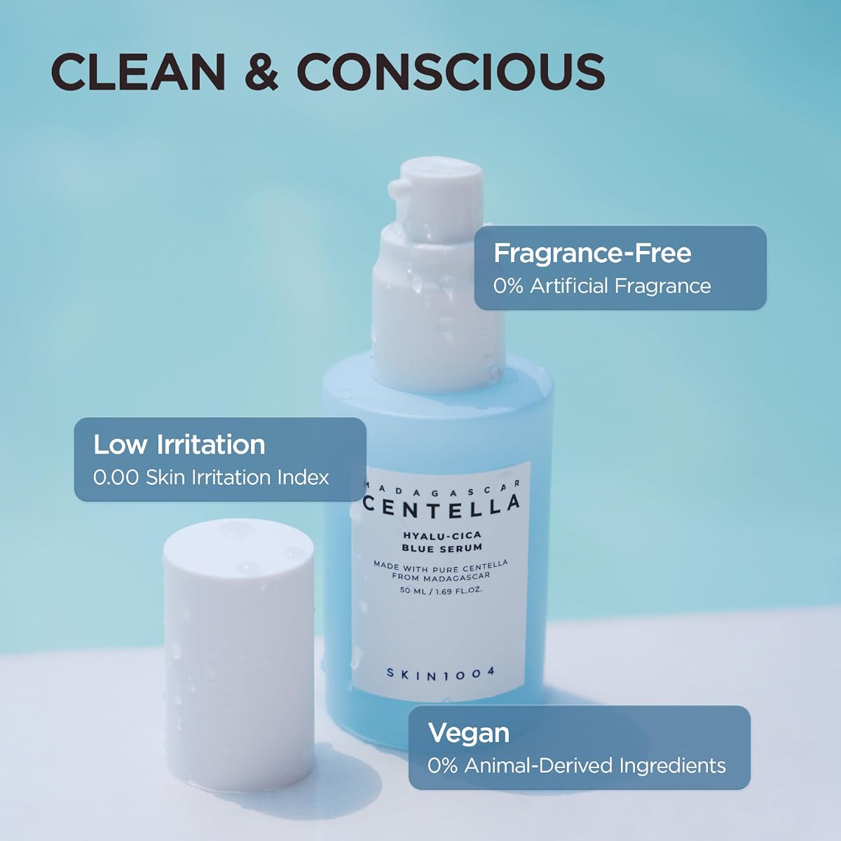 Skin1004 Madagascar Centella Hyalu-Cica Blue Serum - 50ml - Image 6