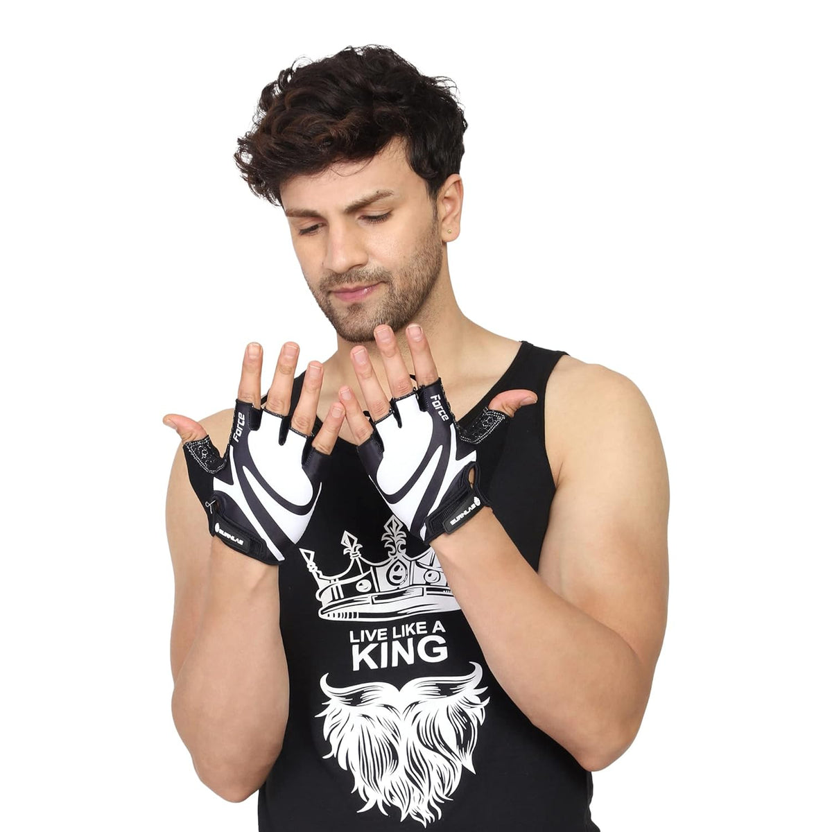 Burnlab Flex Gym Gloves - Black & White, XL, Weightlifting & Crossfit - Image 8