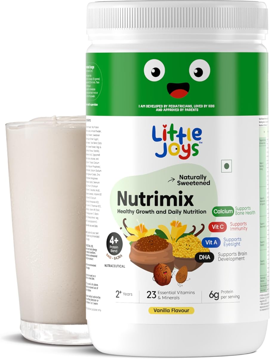 Little Joys NutriMix Nutrition Powder - Vanilla, No Refined Sugar, 350g