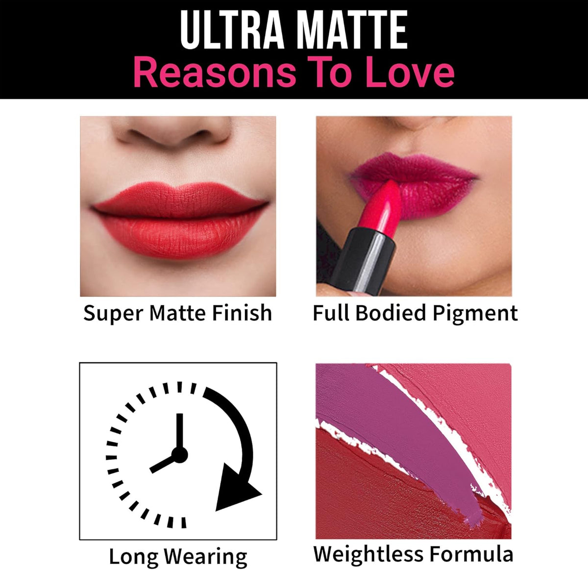 Nykaa Ultra Matte Lipstick Cleopatra 08 - Colour Cosmetics - Image 4